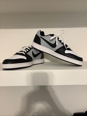 Nike Ebernon Low-Top Sneakers in Black, White and Gray